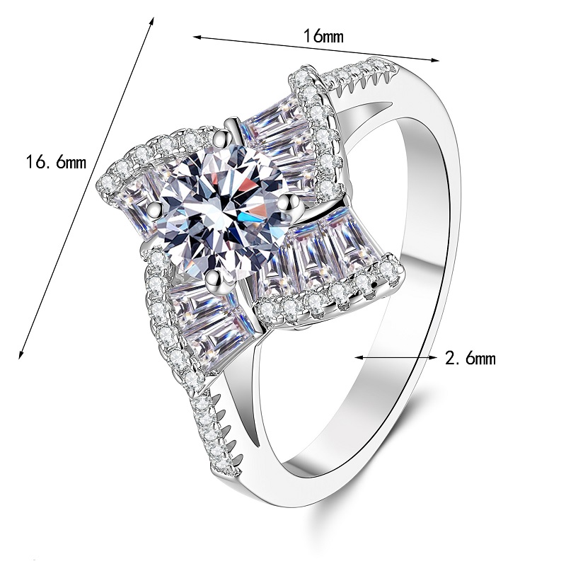 Moissanite Engagement Ring 1 Carat - Anillos de moissanita Apaison Sparkling de