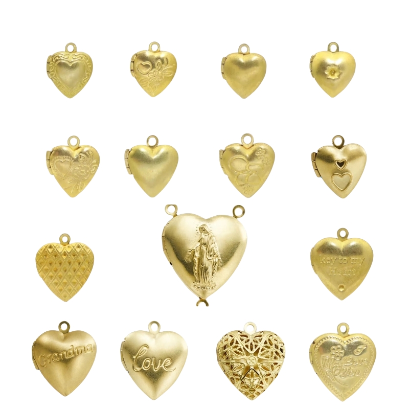 Heart Locket Necklace Photo - BoYuTe (50 unids/lote) colgante de medallón