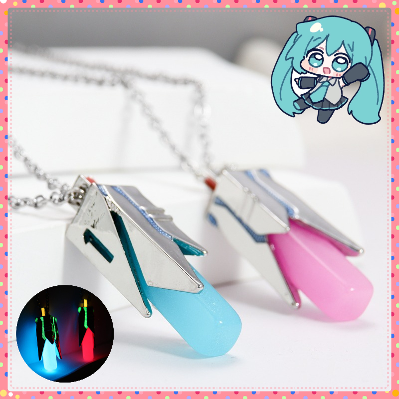 Anime Pendant Necklace - Collar de Anime Miku, Joyería Fluorescente