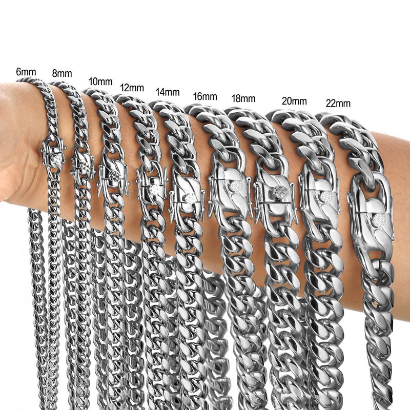 Collares de eslabones cubanos  - Cuban Link Chain 12Mm reseña y precio