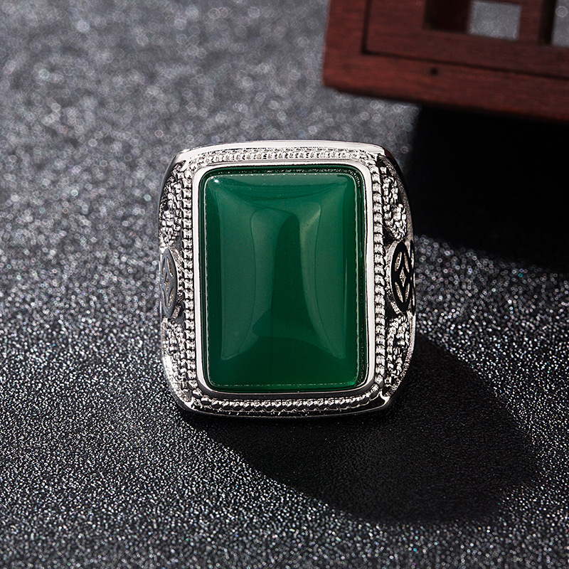 Anillos de Jade Natural verde, - Rings reseña y precio