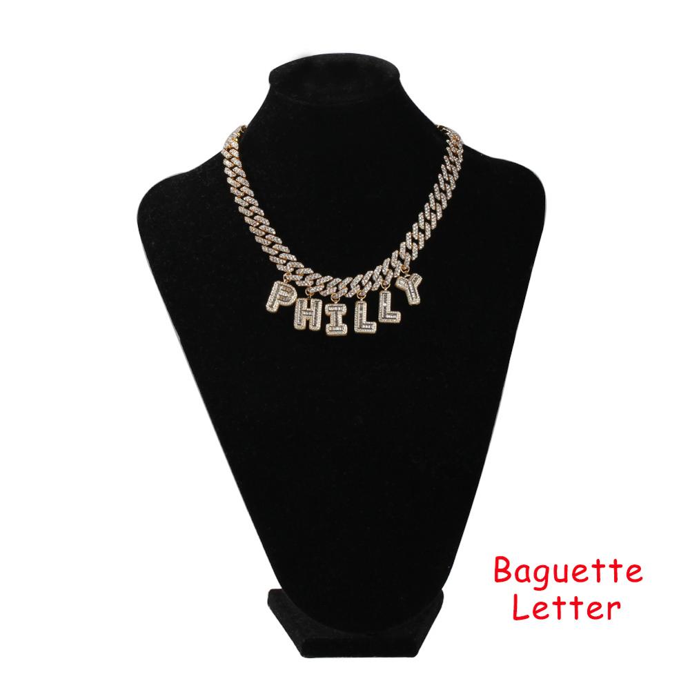 UWIN DIY Baguettecz Letter Nec - Cuban Link Chain 12Mm reseña y precio