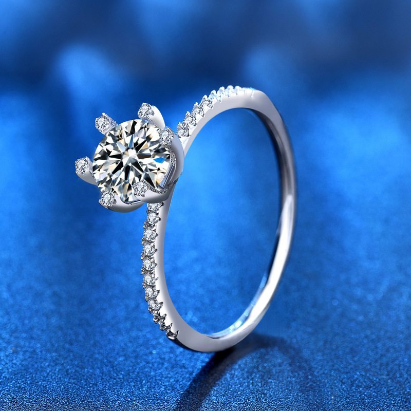 Anillo de compromiso de boda S - Moissanite Engagement Ring 1 Carat reseña y precio