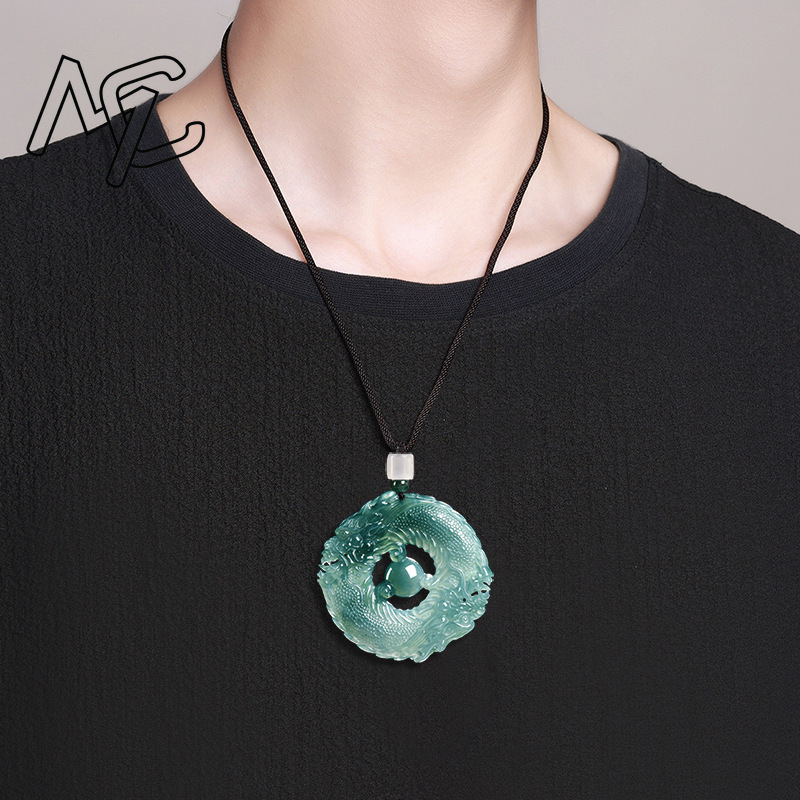 Colgante de Jadeíta Natural co - Necklaces reseña y precio