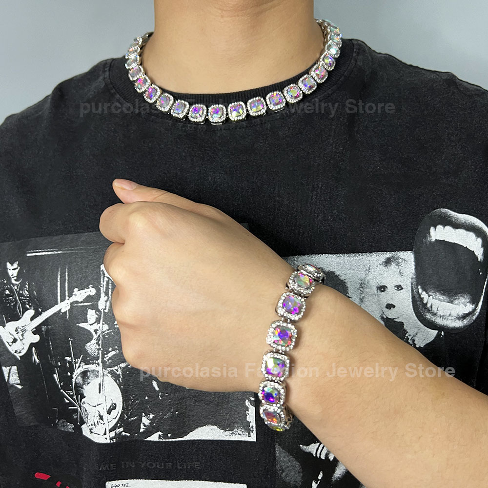 Pulsera helada multicolor bril - Cuban Link Chain 12Mm reseña y precio