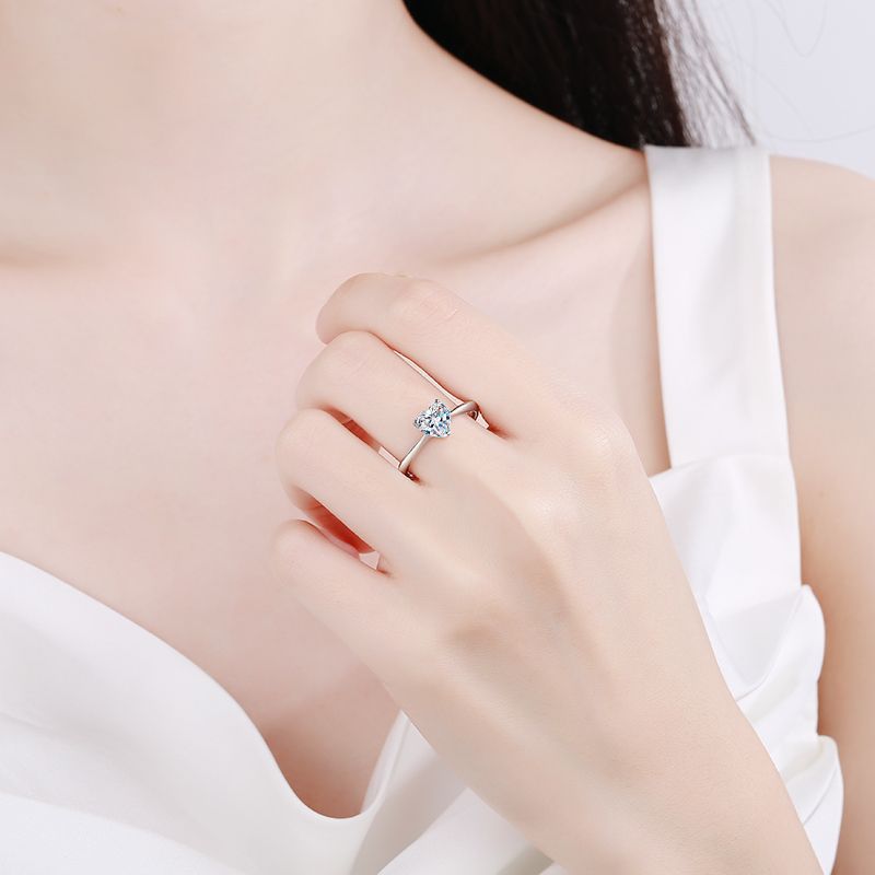 Anillo de Moissanita de 1 Quil - Moissanite Engagement Ring 1 Carat reseña y precio