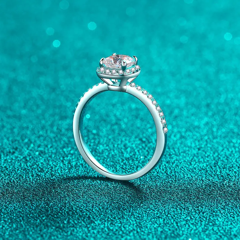 Anillo de moissanita de plata  - Moissanite Engagement Ring 1 Carat reseña y precio