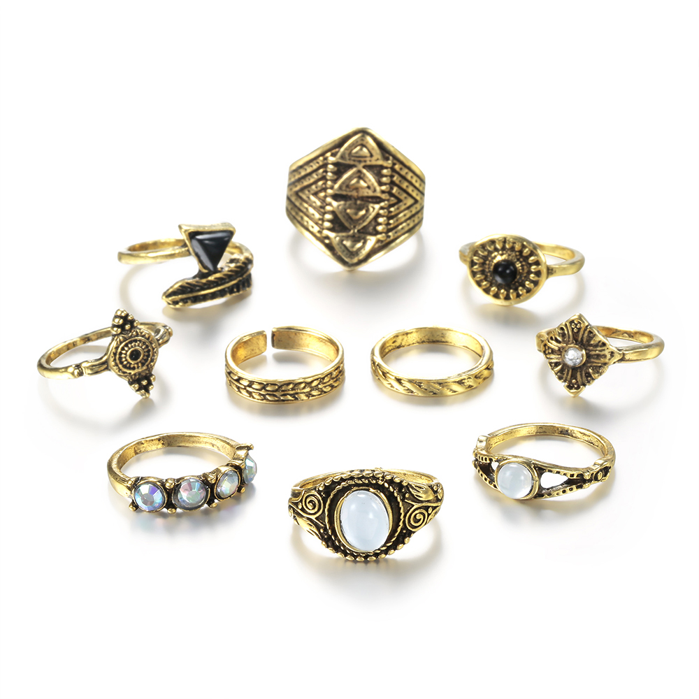 Meyfflin, conjunto de anillos  - Vintage Punk Knuckle Rings Set reseña y precio